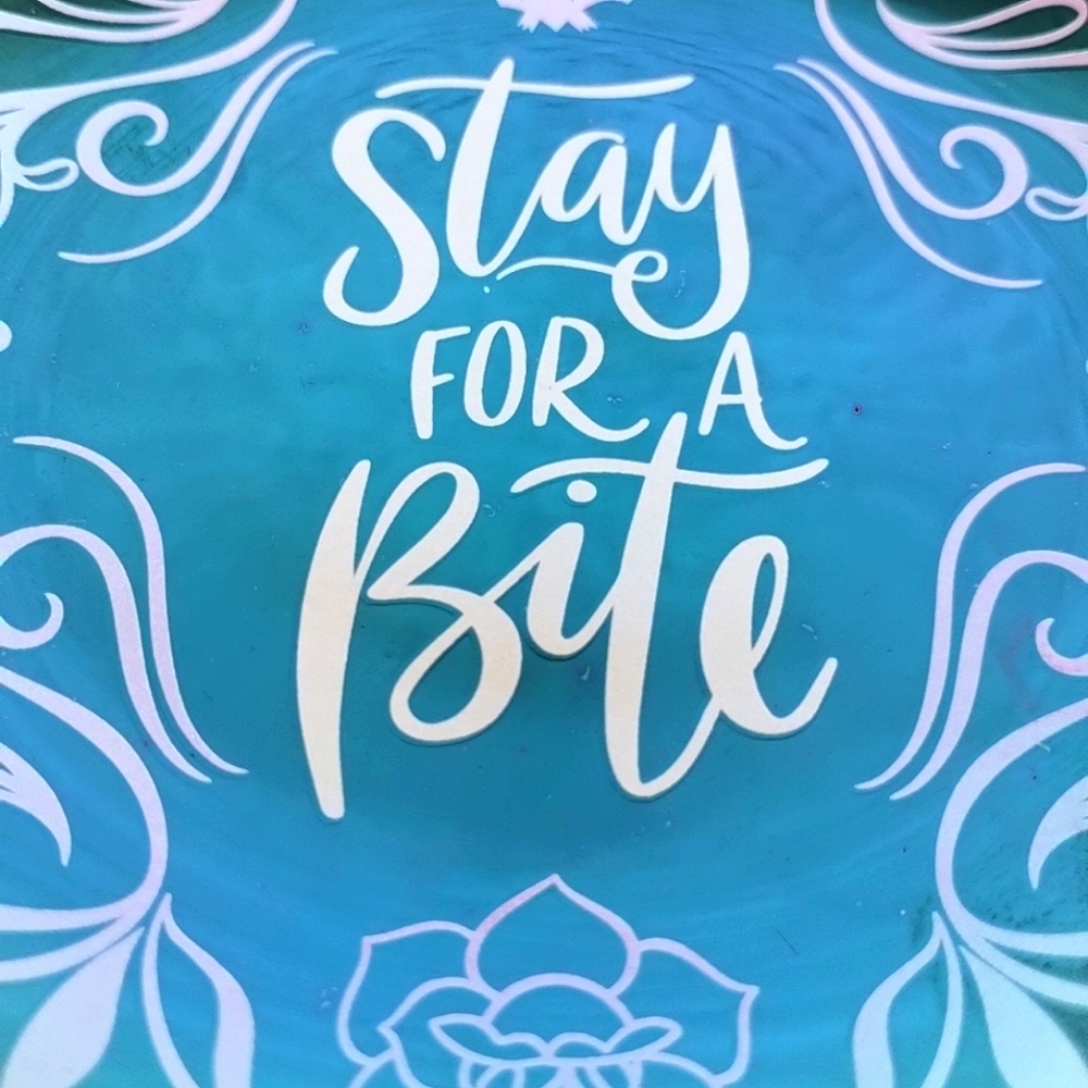 Stay For A Bite Iridescent Tidbit Plate Bat Set Of 4 Bewitched - Picture 14 of 15